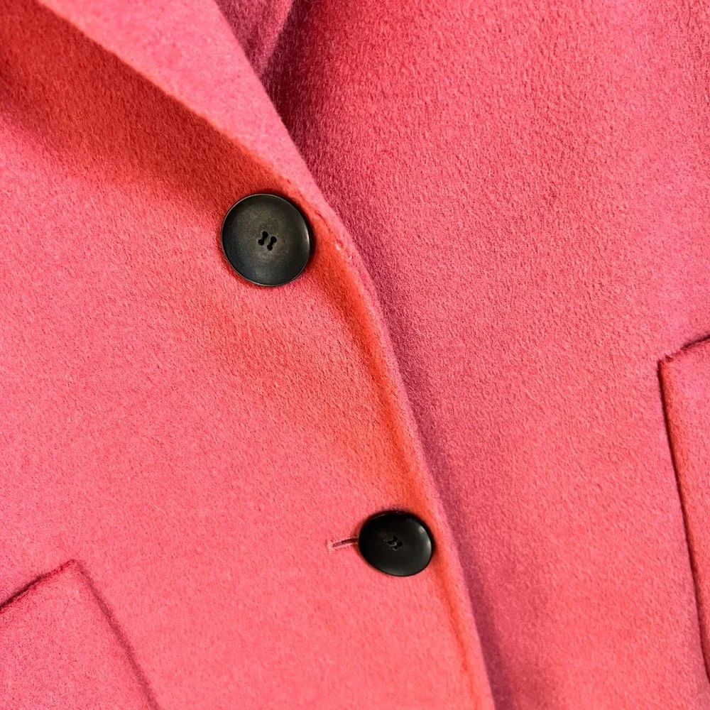 Massimo Dutti Chlotes Peach Wool Long Coat - Picture 12 of 15